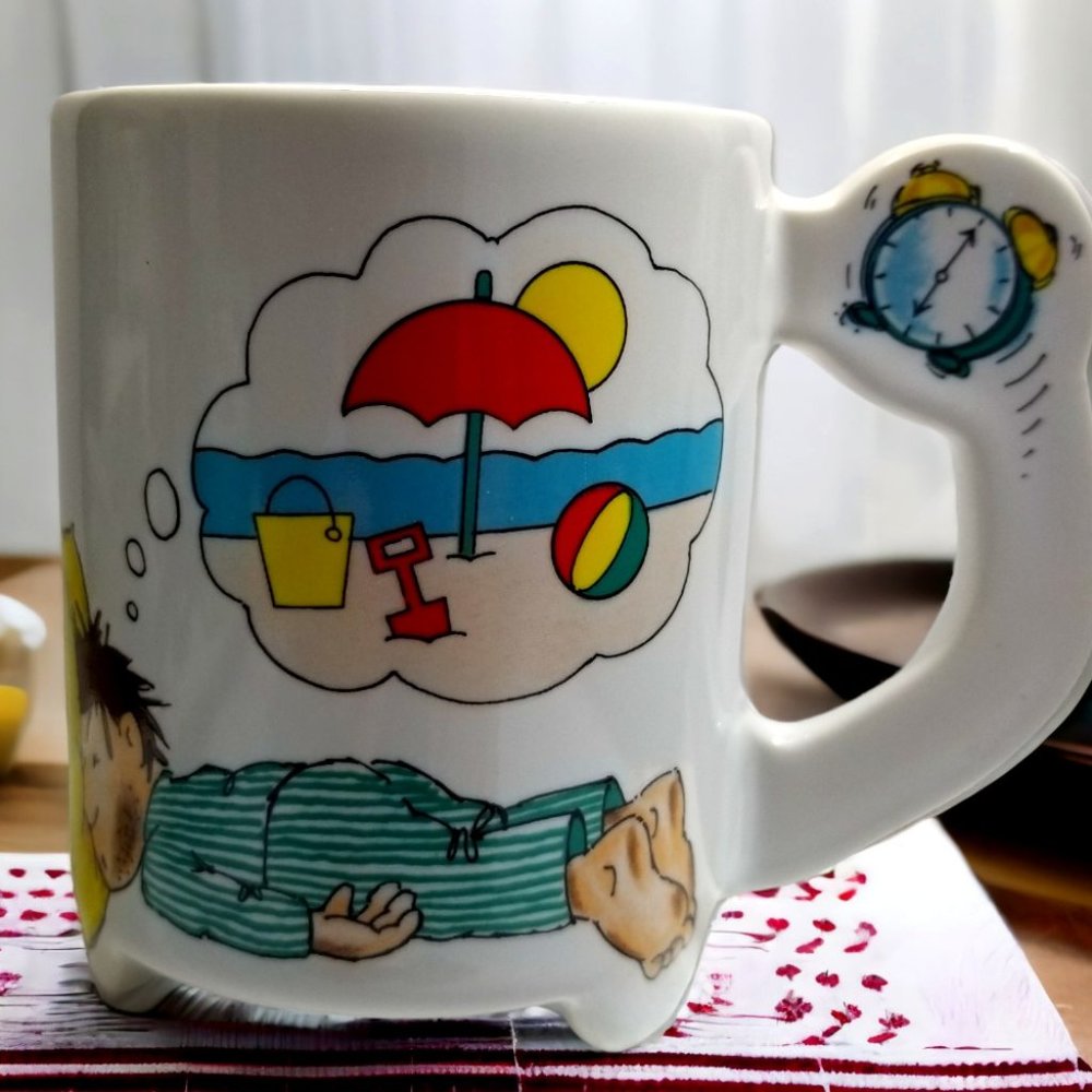 1991 Muggables Ceramic Footed Coffee Mug Humorous Collection Tea Hot Coco Cup